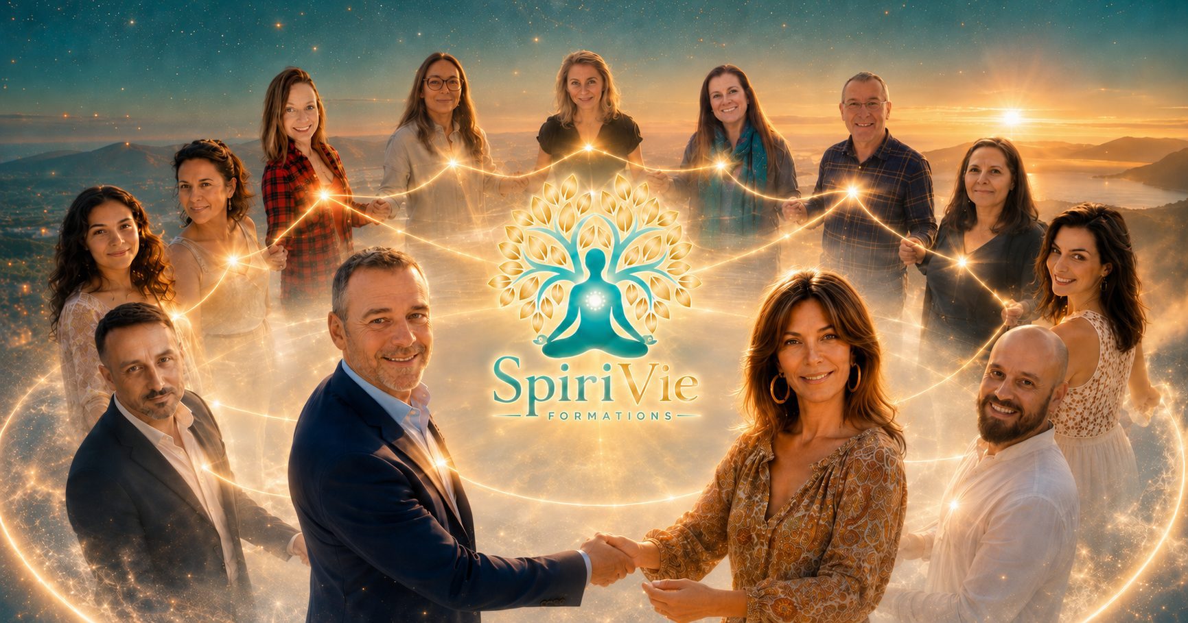 L'équipe SpiriVie Formations : formateurs experts en thérapies holistiques, hypnose, psychothérapie, coaching et énergétique